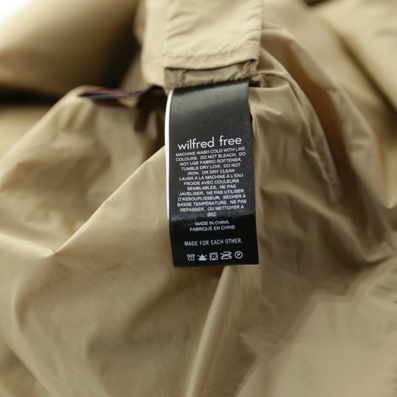 Aritzia Wilfred Free Ganna Insulated Vegan Down Tan Jacket Shirt Shacket XS Cozy - Picture 11 of 11